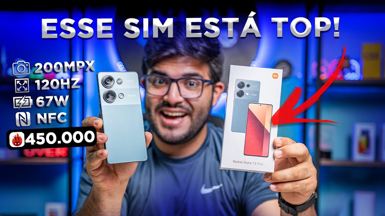 CHEGOU! Redmi Note 13 Pro com 200Mpx de Câmera, potente, tela incrivel e custo beneficio! Unboxing