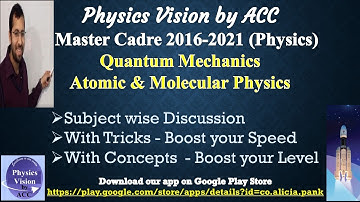 Master Cadre PYQ Quantum Mechanics & Atomic and Molecular Physics #mastercadre2022