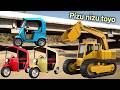 Blue auto, red auto and yellow auto rickshaw thrown by JCB cartoon video 🤩😀😀