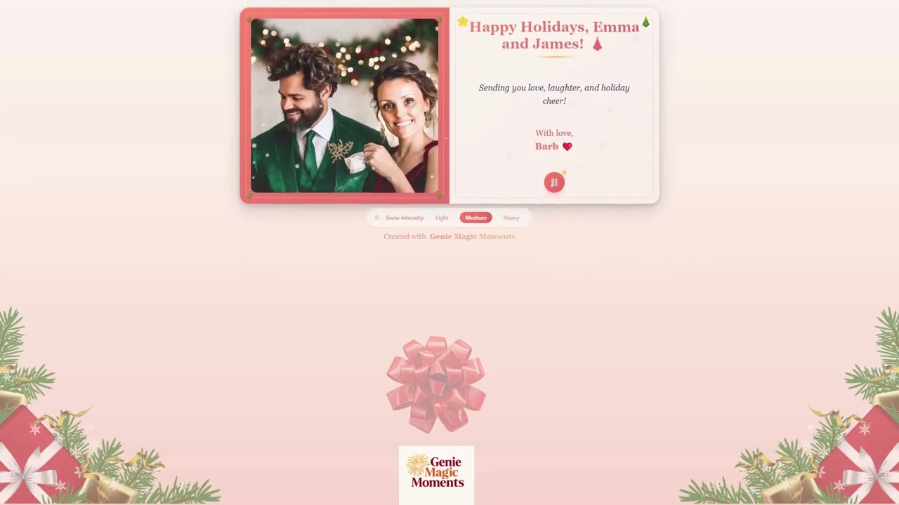 A Christmas Made for Emma & James 🎄 | Personalised Musical Greeting Card 