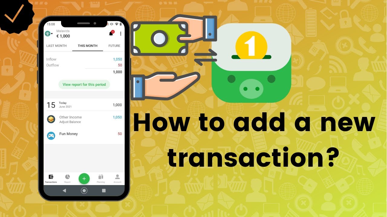 How to add a new transaction to Money Lover account? - YouTube