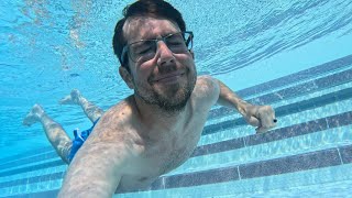 refreshing morning swim at TWA Hotel infinity pool (June 15th, 2026)
