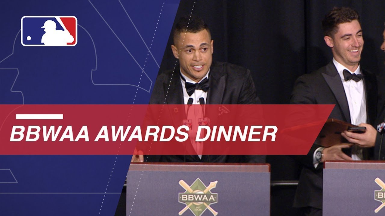 Baseball's biggest stars honored at '18 BBWAA Dinner YouTube