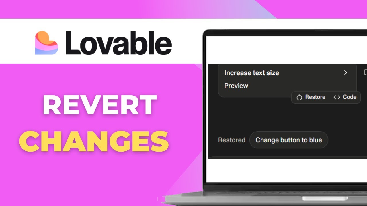 How To Revert Changes in A Lovable Project - YouTube