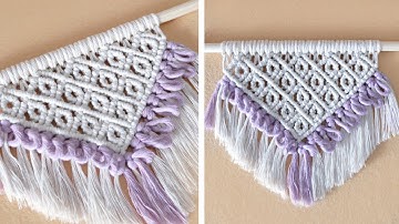 Diamond Mesh Macrame Wall Hanging & Tablecloth Pattern | DIY