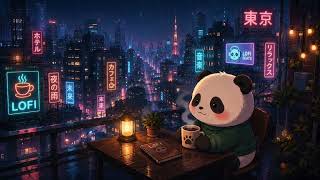 🐼 Mochi's Neon Rain ☔ Cozy Lofi Beats for Study, Relax & Sleep