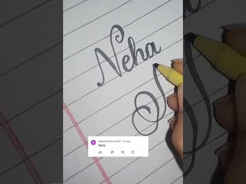 #Cursive#Neha name#step by