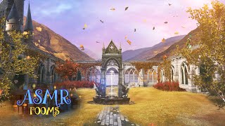 Harry Potter Inspired  Hogwarts Courtyard Fall Ambience  Autumn Evening Relaxing Soundscape 1 hour