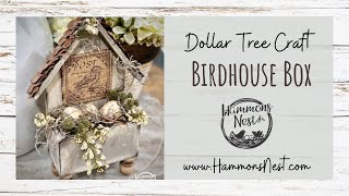 🪺Cute Spring Craft using Dollar Tree Birdhouse Planter Box