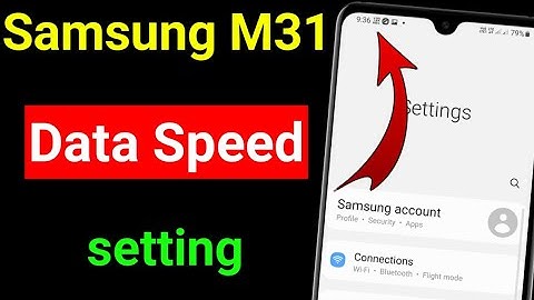 Samsung Galaxy M31 network speed indicator on status bar- Samsung M31 Mein net speed show kaise kare