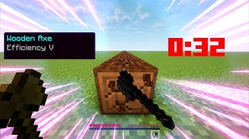 efficiency V wooden axe vs netherite axe