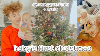 first Christmas with a baby 2021! |opening gifts, new camera testing, building a dresser, etc.