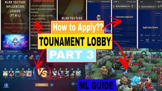 How to create your Tournament Lobby ??! | just apply here fast and easy process ??!! | MLBB