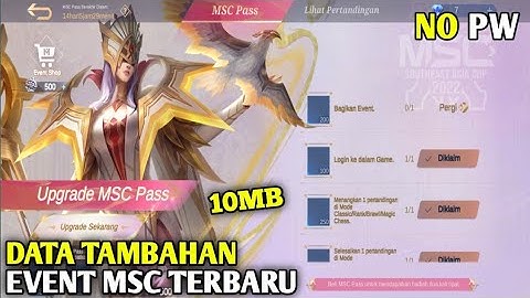 Data Open Full Event MSC Terbaru 2022 | Data Tambahan ML Lite