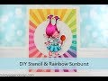 DIY Sun Burst Stencil & Rainbow Oxides
