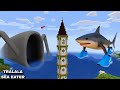 SURVIVING AGAINST TRALALERO TRALALA AND SEA EATER COMBO Minecraft - Gameplay - Coffin Meme in 😱