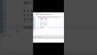 Swap 2 numbers in java without using the 3rd variable.