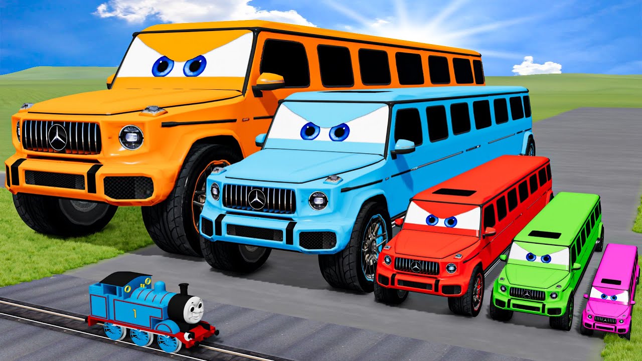 Big & Small Colors Long Vizor VS Trains Thomas | BeamNG.drive