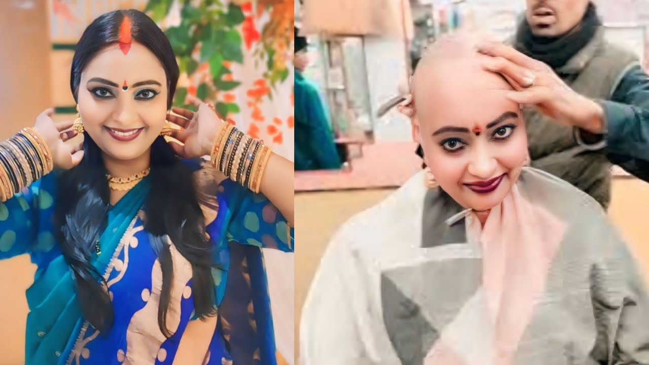 🌎World Ki Sab Se Most Beautiful🫅🏻Woman@KiranShreeKashishJiVlogsKa Headshave🪒Most Attractive Look👌🏻
