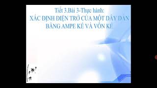 vật lý 9.Bài 3 Thực hành