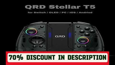 A must-have product! Original QRD Stellar T5 Light Wireless Joy-pad with RGB Lights for Switch/Lit