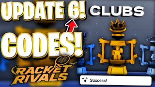 🏆*CLUBS UPD* ALL NEW CLUBS (CLANS) UPDATE CODES FOR RACKET RIVALS | ROBLOX RACKET RIVALS OCT