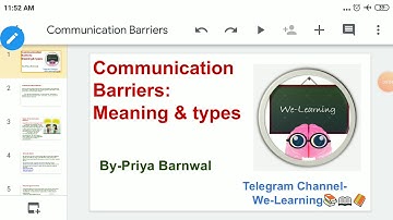 #part5 #communication Types of Barriers to Communication | NET/JRF | B.COM | M.COM