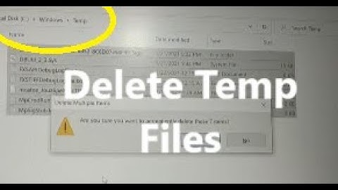 how to delete Temp Temporary files in Windows 11, 10