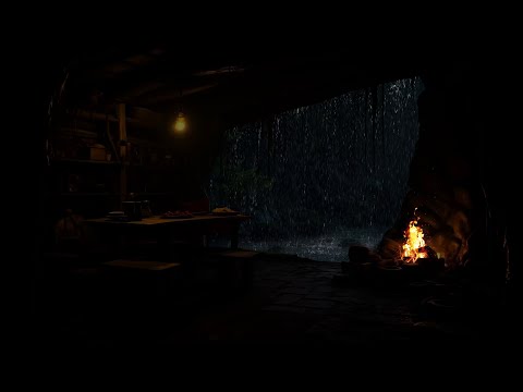 Relax In A Cozy Space Under The Rain And Bonfire - Reduce Stress, Sleep Well