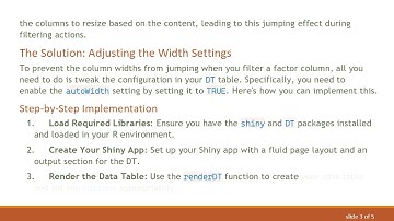 Stop Shiny DT Column Widths Jumping When Filtering a Factor Column