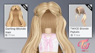 FREE HAIR ACCESSORY! HOW TO GET TWICE Blonde Pigtails! (ROBLOX