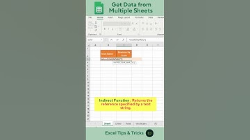 Amazing technic in Excel l Use Indirect function in Excel #shortsfeed #shorts #excel #exceltips