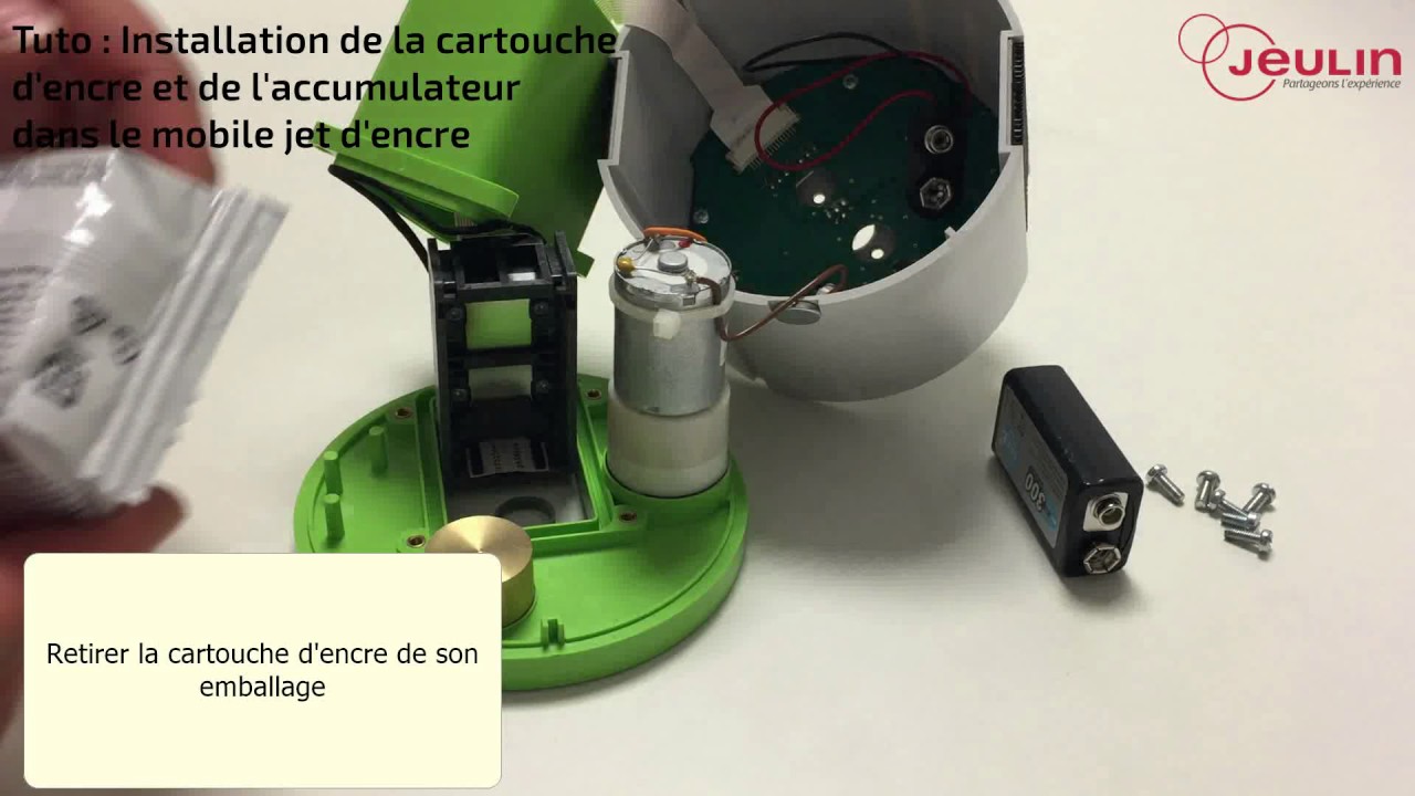 TUTO - Montage de l'accumulateur et de la cartouche d'encre pour mobile jet d'encre - Jeulin TV