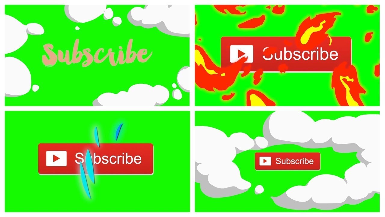 Animated YouTube Subscribe Button Green Screen Pack! (Free Download) - YouTube