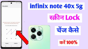 infinix note 40x 5g me screen lock password change kaise kare