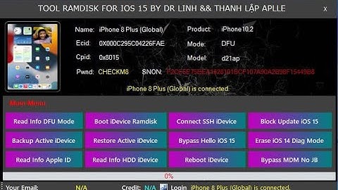 Tutorial Bypass Passcode Ramdisk Tool Windows | Dr.Linh & ThanhLap