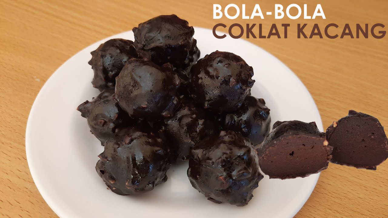 CARA MEMBUAT BOLA BOLA COKLAT KACANG TANPA DIMASAK