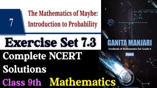 Introduction to Probability || Chapter 7 || Class 9th || Exercise set 7.3 || Complete New NCERT Sol.