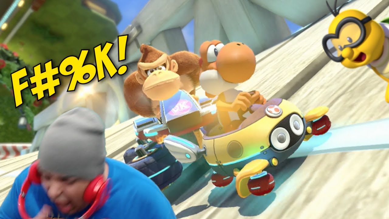 funny moments in soccer ORENGE YOSHI VS. DONKEY B#TCH ASS!! [MARIO KART 8]