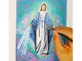 Virgen de la Medalla Milagrosa. Pintando a la Virgen María #pintadoamano #virgenmaria #virgenmaría