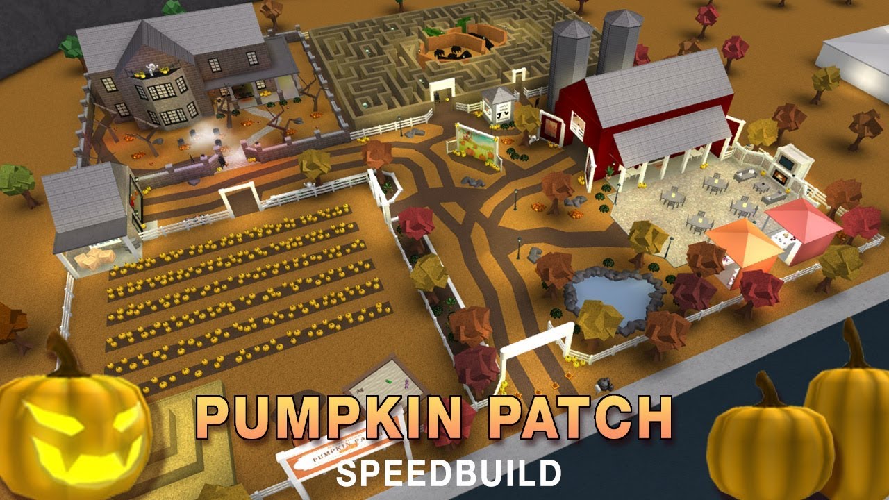 Roblox Bloxburg Halloween Pumpkin Patch Speedbuild Youtube - roblox bloxburg pumpkin patch