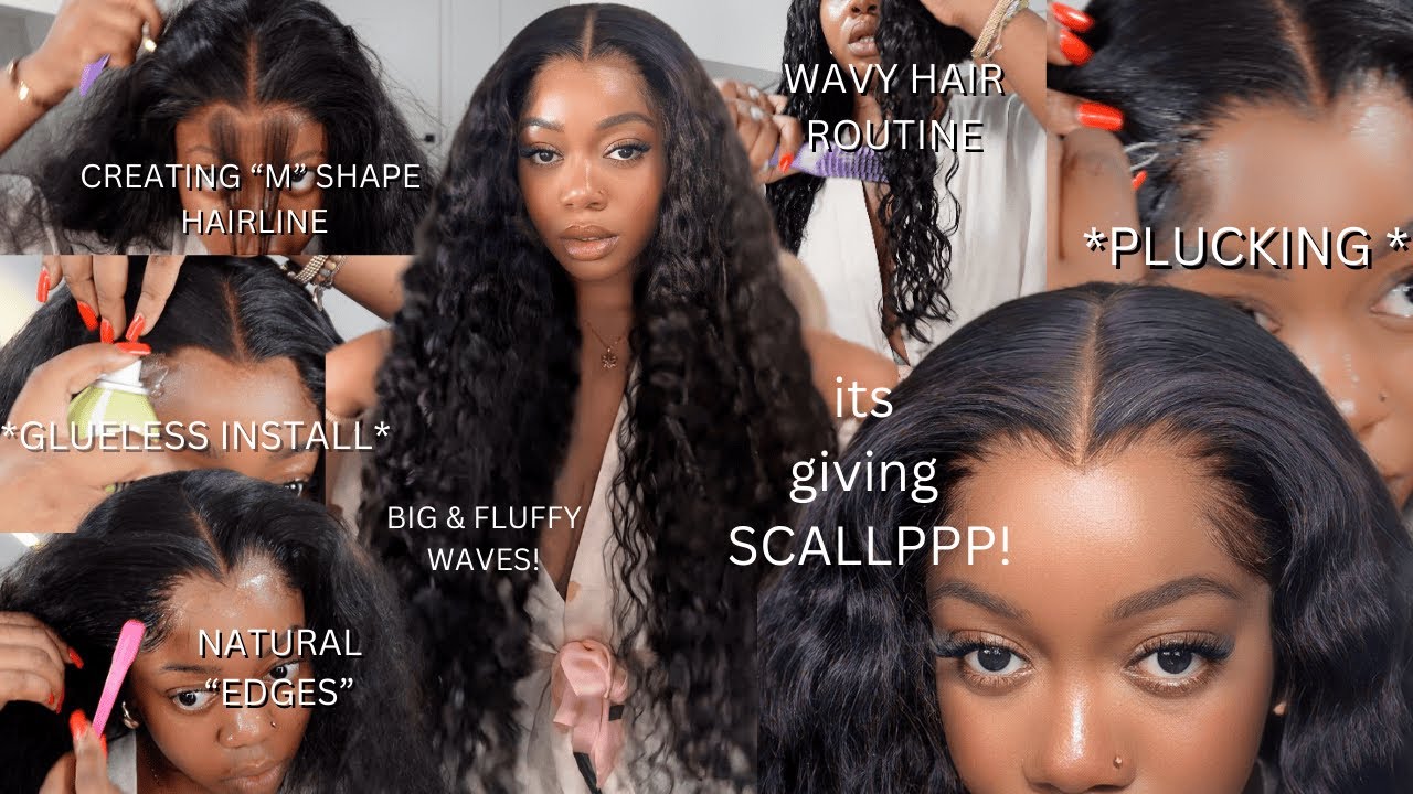 LAGOS HAIRLINE ON A CLOSURE *IN DEPTH & DETAILED* LONG & FLUFFY 36" WATERWAVE INSTALL ASTERIA