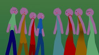 Piggy's Family vs Infected Piggy's Family - Stickman Animation