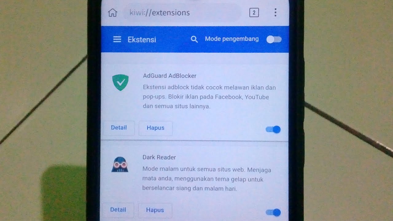 Cara install ekstensi chrome di android youtube