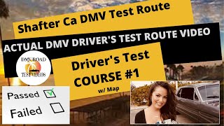 *ACTUAL TEST ROUTE* Shafter CA Drivers DMV #1 Behind The Wheel Driver's License Exam Course