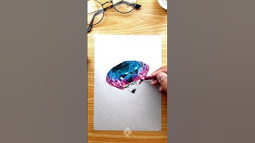 Diamond Drawing | YouTube Shorts #shorts #drawing #art #realistic #colorpencil #timelapse