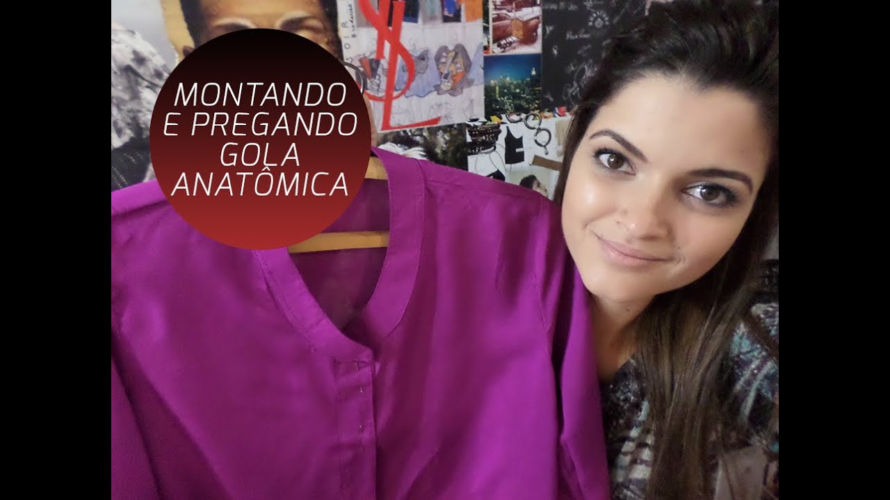 Montando e pregando Gola Anatômica