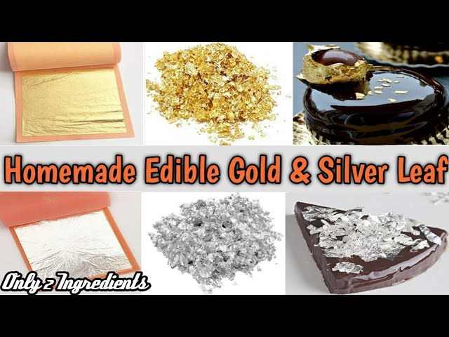 Most Trending Cake Decoration Gold & Silver Leaf  How To Make Your Own  Edible Gold &Silver Leaf 