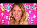 Easy Neon Skeleton Halloween Makeup Tutorial