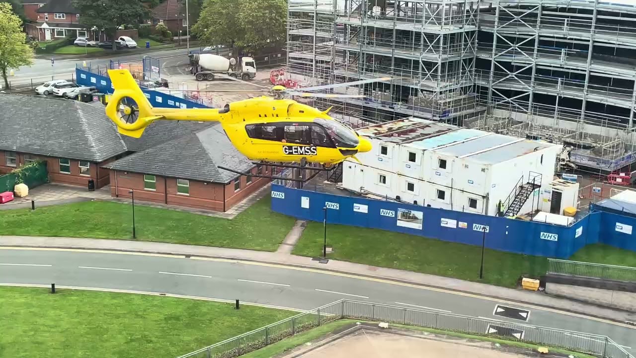G-EMSS landing at UHNM (Royal Stoke)